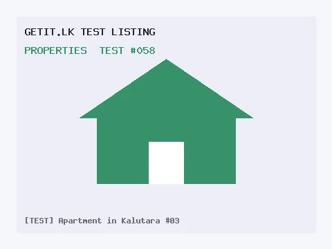 [TEST] Apartment in Kalutara #03